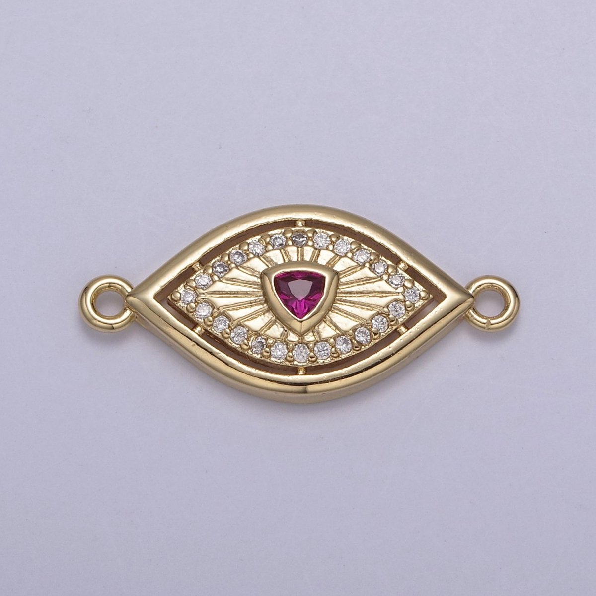 Dainty 14k Gold Filled Evil eye Charm Connector for Bracelet Necklace Component Link Connector Finding SupplyY-450 - Y-457