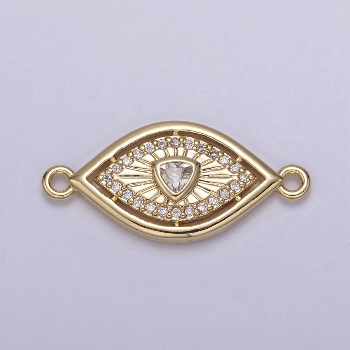 Dainty 14k Gold Filled Evil eye Charm Connector for Bracelet Necklace Component Link Connector Finding SupplyY-450 - Y-457