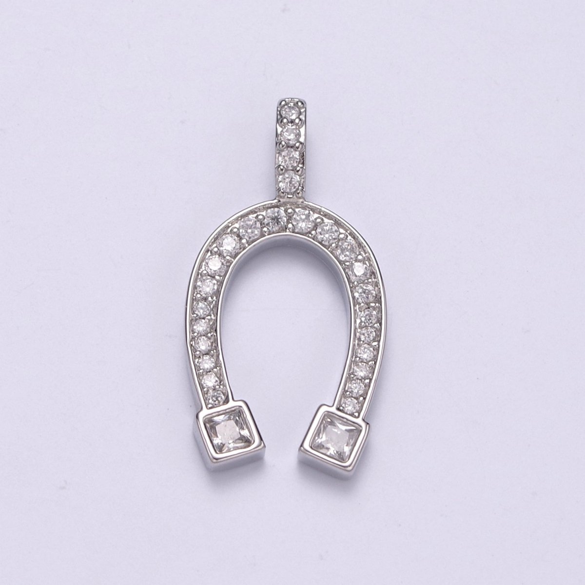 Dainty 14k Gold Filled Horseshoe Charm Lucky Charm Cubic Horse Shoe Pendant N-534 N-535