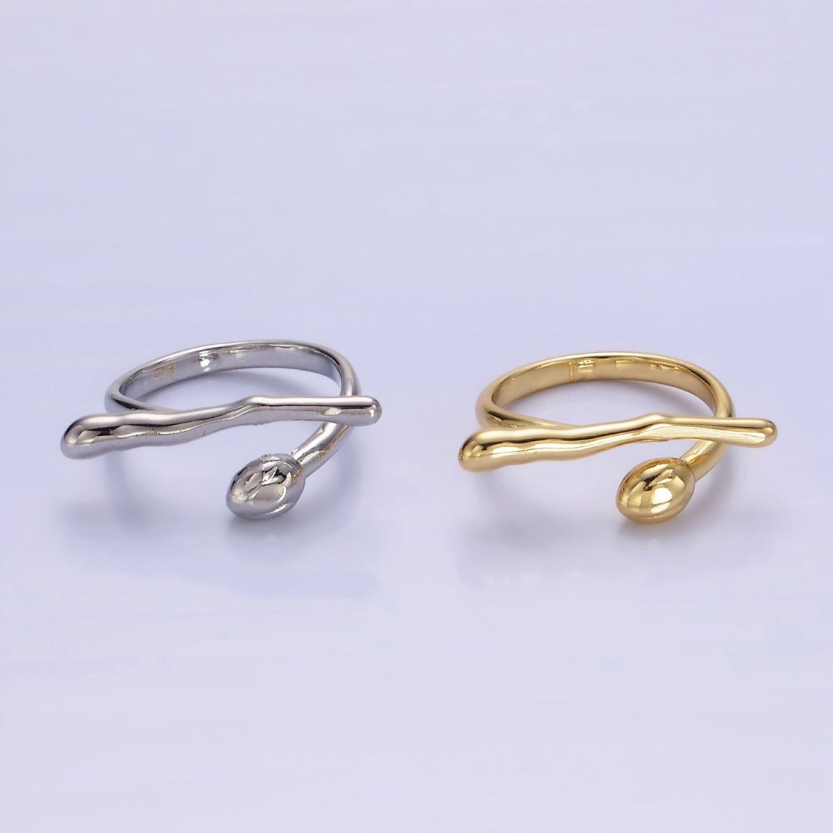 Dainty 14K Gold Filled Hugger Stick Ring in gold and silver  | O1278 O1279