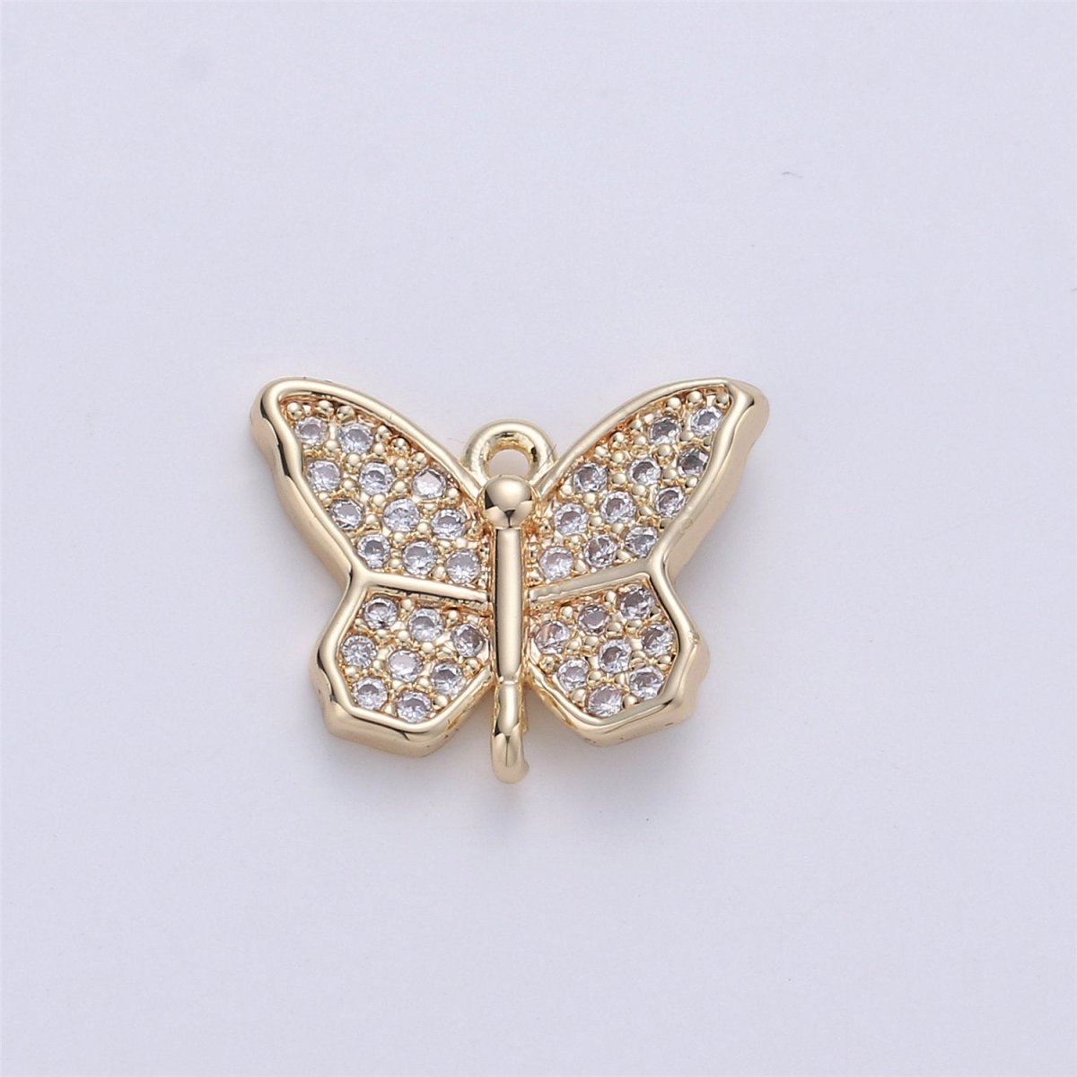 Dainty 14k Gold Filled Mariposa Butterfly Pendant for Necklace Bracelet Earring Charm Supply Component D-063
