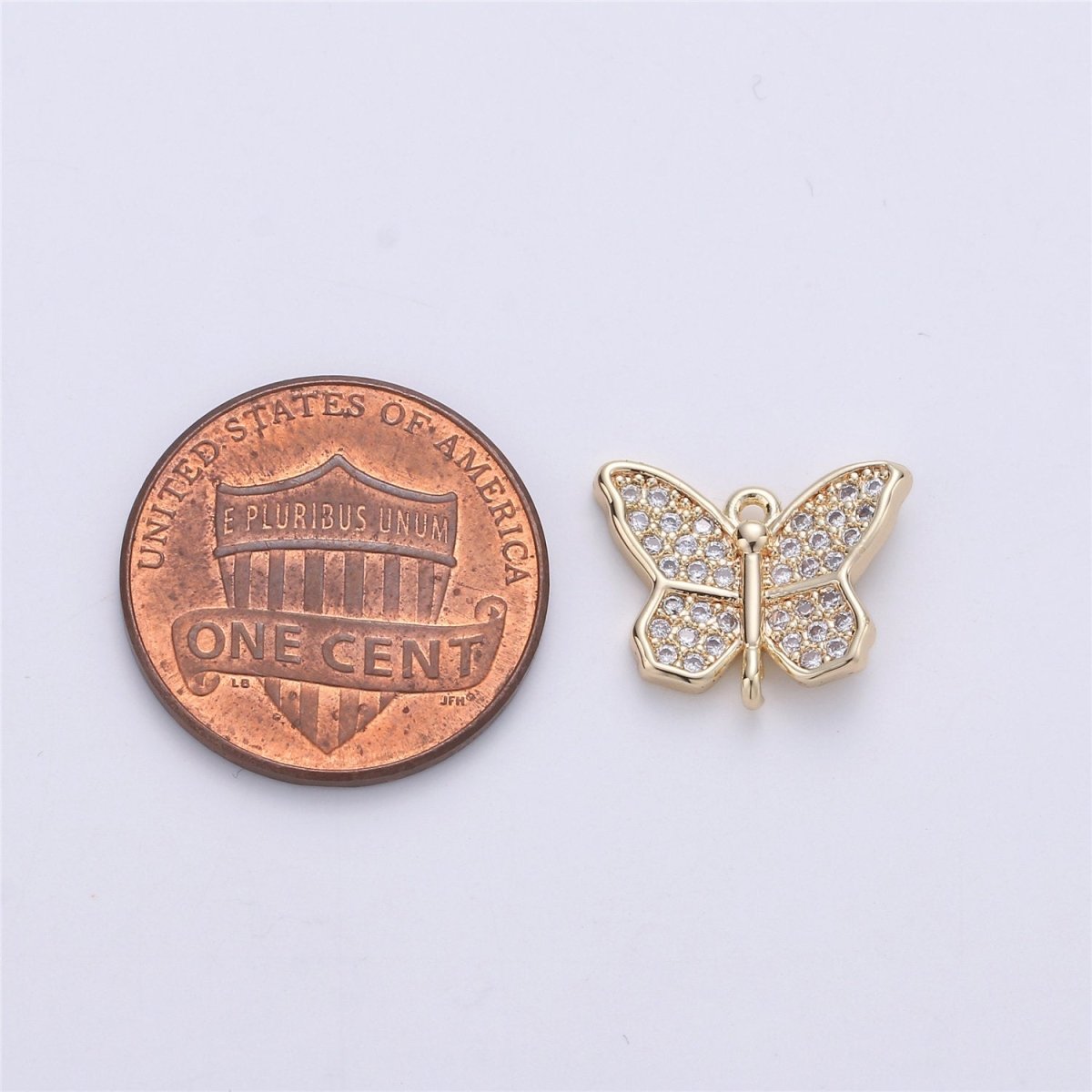 Dainty 14k Gold Filled Mariposa Butterfly Pendant for Necklace Bracelet Earring Charm Supply Component D-063