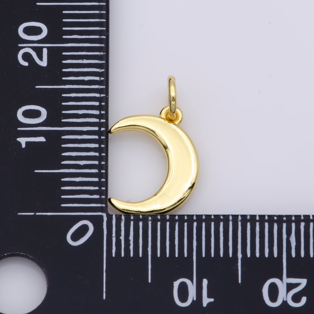 Dainty 14k Gold Filled Moon charm - Small Moon pendant - Crescent Moon pendant for Necklace Bracelet Earring Charm Supply Celestial Jewelry, D-461 - DLUXCA