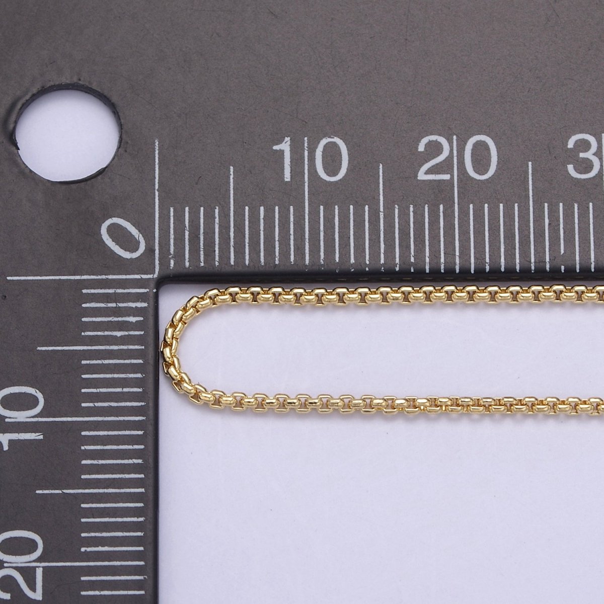 Dainty 14k Gold Filled Rolo Chain Necklace 1.3 mm ROLO Link Chain Jewelry Making Women Necklace 17.7" w/ 2 " extender | WA-725 Clearance Pricing - DLUXCA