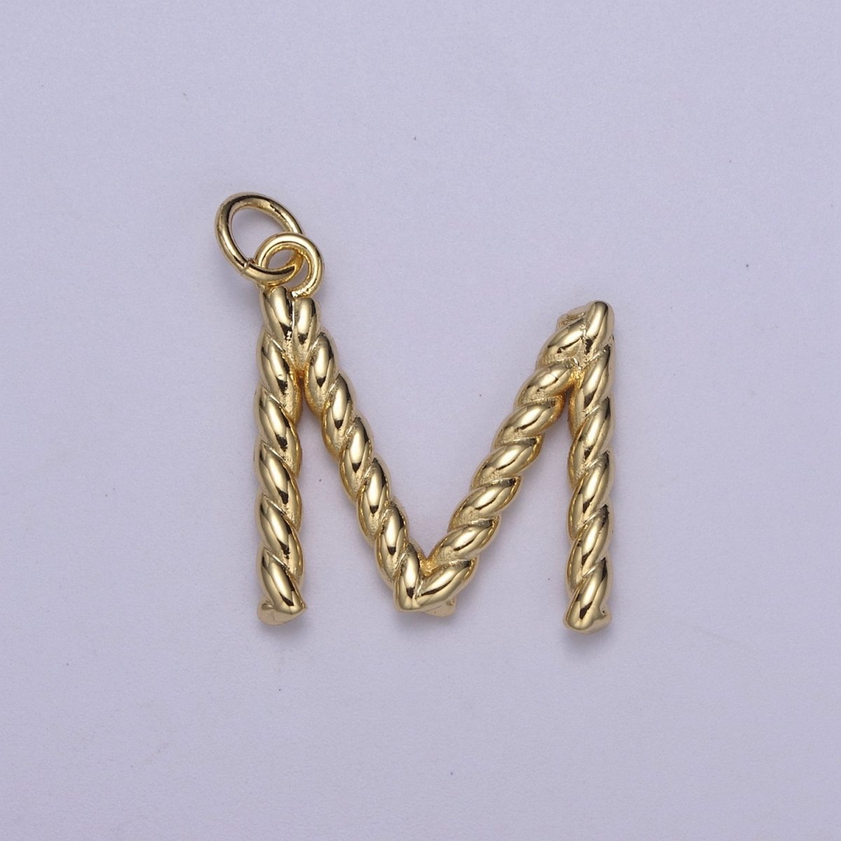 Dainty 14k Gold Filled Tiny Twisted Initial, Letter Alphabet Rope charms Mini Gold Pendant Charm for Personalized Necklace Bracelet Earring Add on A-351~A-363
