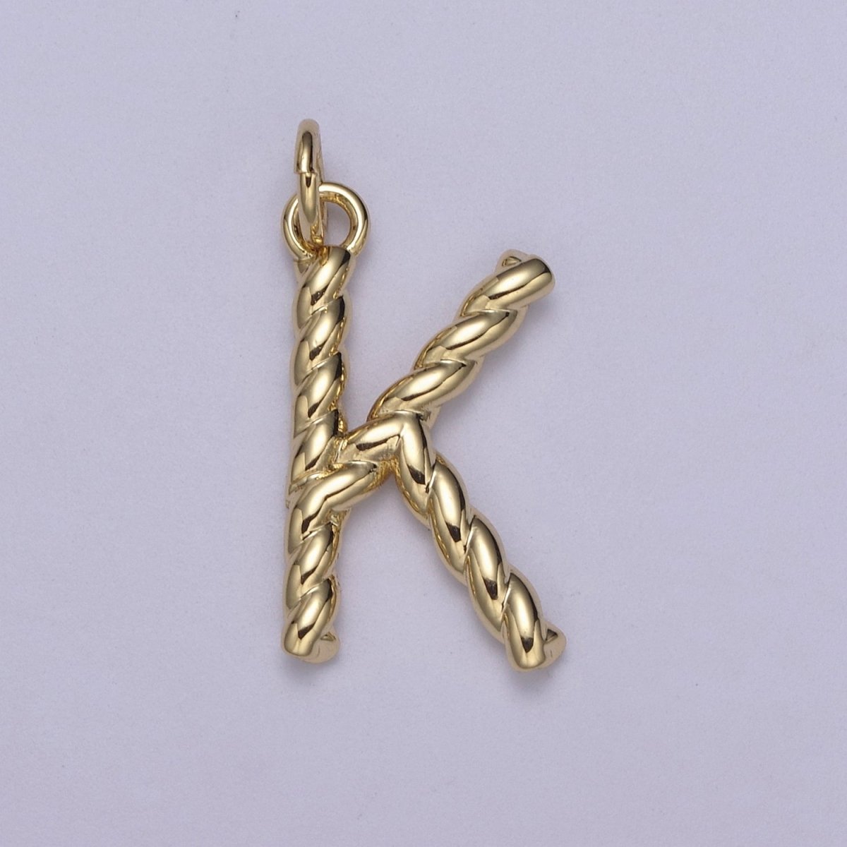 Dainty 14k Gold Filled Tiny Twisted Initial, Letter Alphabet Rope charms Mini Gold Pendant Charm for Personalized Necklace Bracelet Earring Add on A-351~A-363