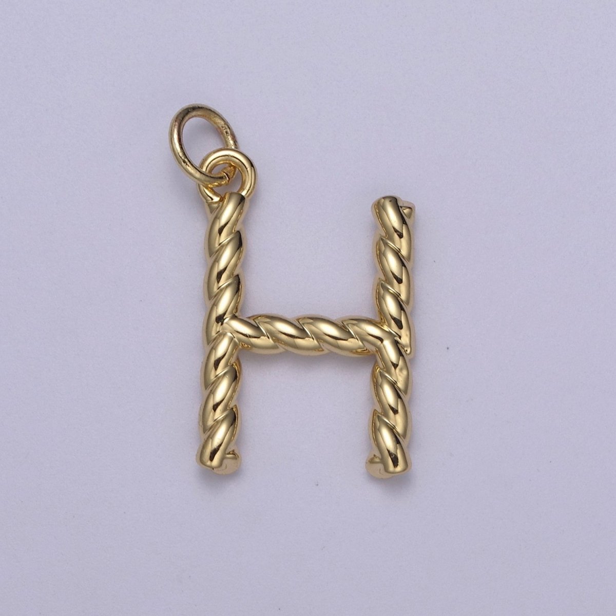 Dainty 14k Gold Filled Tiny Twisted Initial, Letter Alphabet Rope charms Mini Gold Pendant Charm for Personalized Necklace Bracelet Earring Add on A-351~A-363