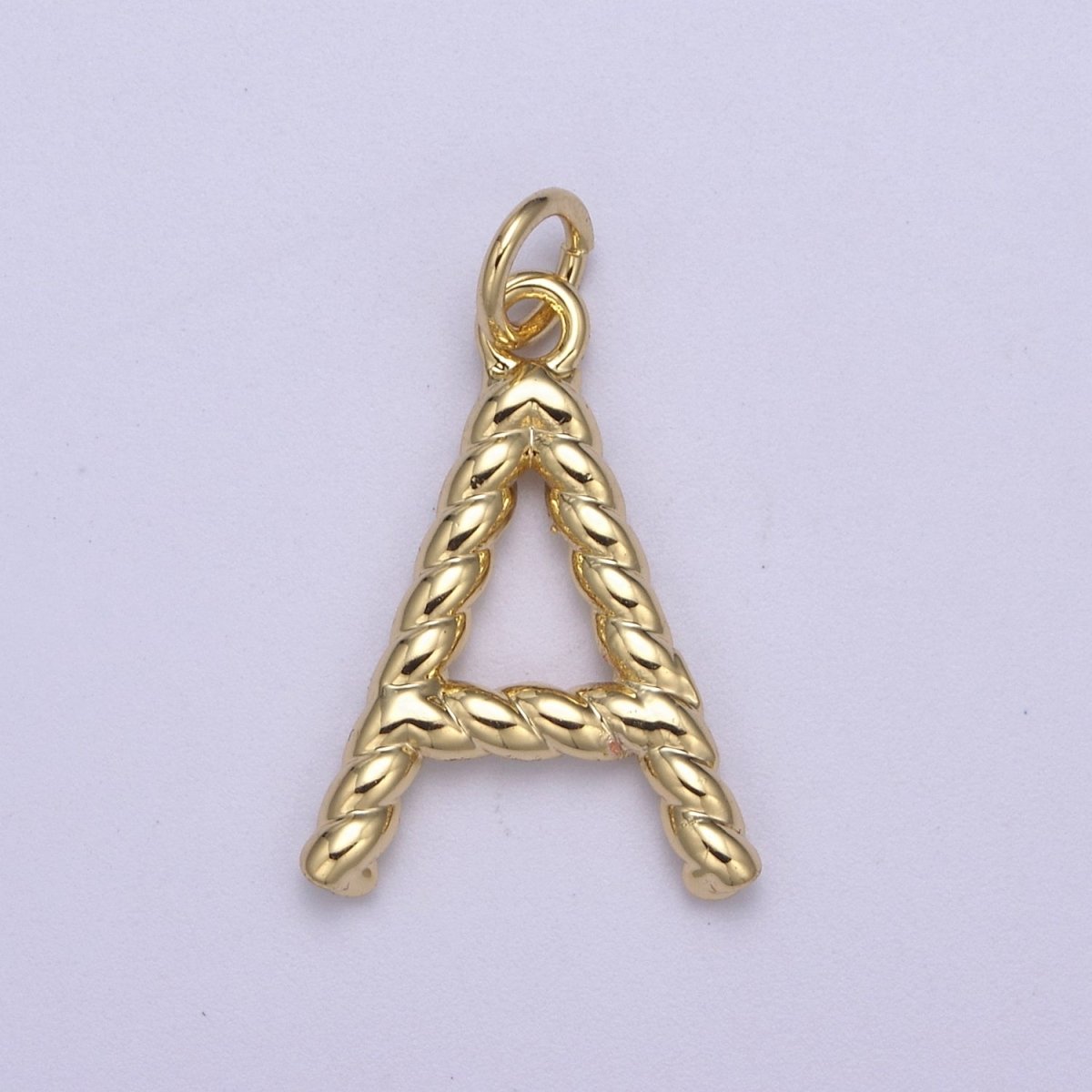 Dainty 14k Gold Filled Tiny Twisted Initial, Letter Alphabet Rope charms Mini Gold Pendant Charm for Personalized Necklace Bracelet Earring Add on A-351~A-363