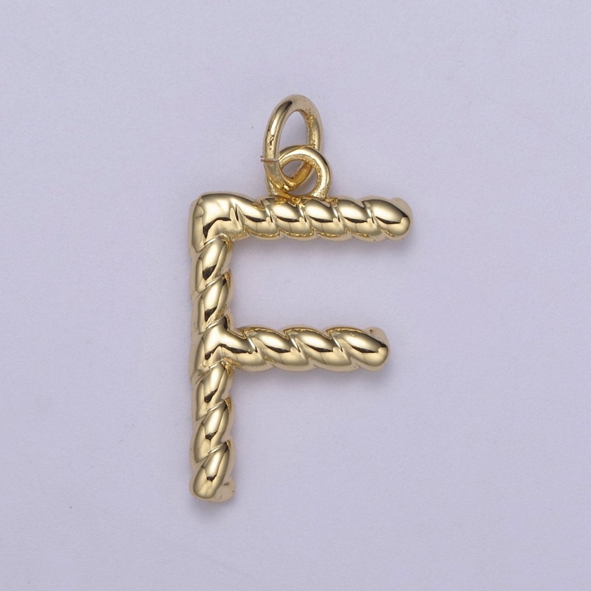 Dainty 14k Gold Filled Tiny Twisted Initial, Letter Alphabet Rope charms Mini Gold Pendant Charm for Personalized Necklace Bracelet Earring Add on A-351~A-363