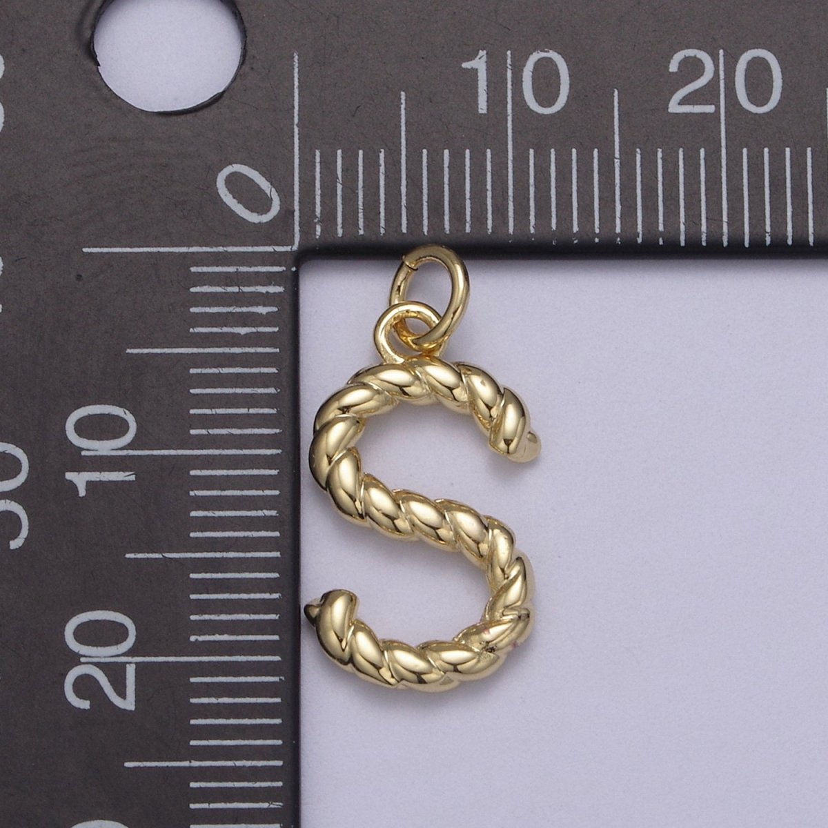 Dainty 14k Gold Filled Tiny Twisted Initial, Letter Alphabet Rope charms Mini Gold Pendant Charm for Personalized Necklace Bracelet Earring Add on A-351~A-363