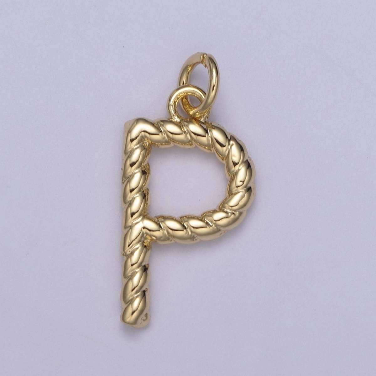 Dainty 14k Gold Filled Tiny Twisted Initial, Letter Alphabet Rope charms Mini Gold Pendant Charm for Personalized Necklace Bracelet Earring Add on A-351~A-363