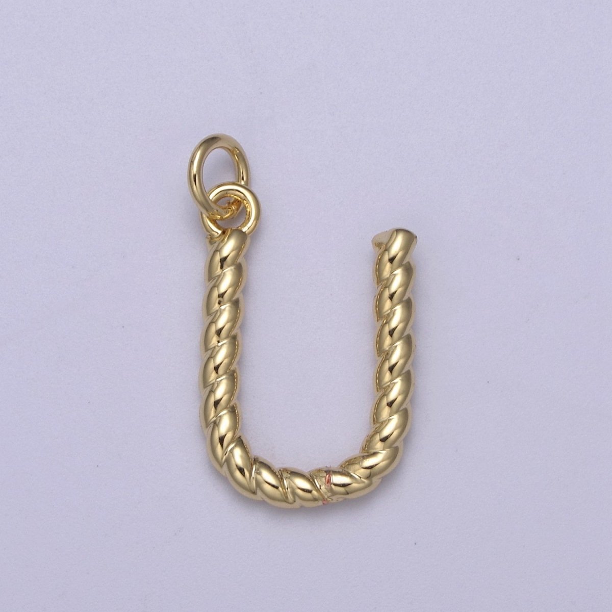 Dainty 14k Gold Filled Tiny Twisted Initial, Letter Alphabet Rope charms Mini Gold Pendant Charm for Personalized Necklace Bracelet Earring Add on A-351~A-363
