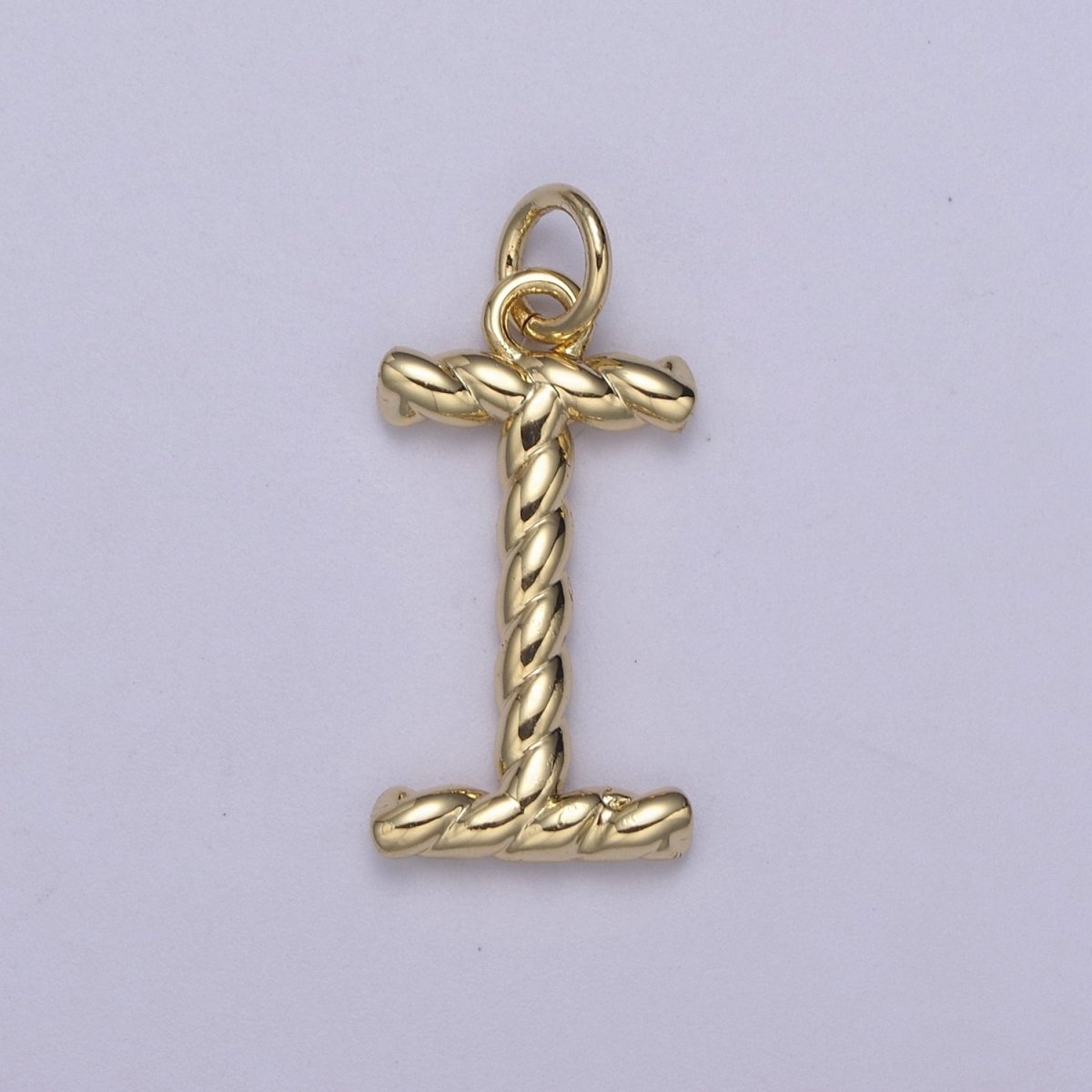 Dainty 14k Gold Filled Tiny Twisted Initial, Letter Alphabet Rope charms Mini Gold Pendant Charm for Personalized Necklace Bracelet Earring Add on A-351~A-363