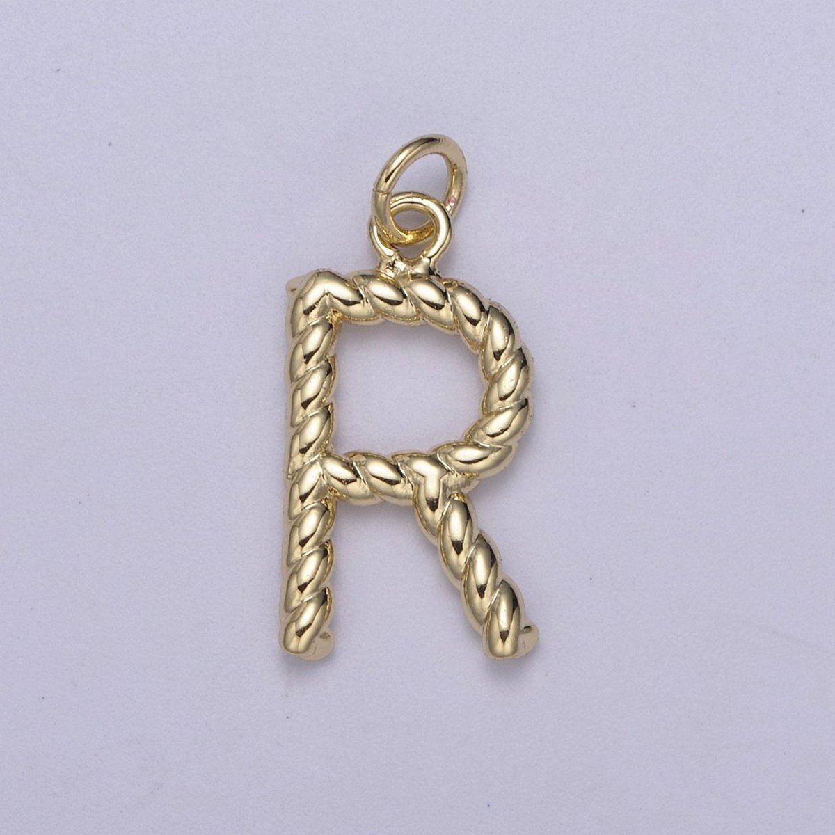 Dainty 14k Gold Filled Tiny Twisted Initial, Letter Alphabet Rope charms Mini Gold Pendant Charm for Personalized Necklace Bracelet Earring Add on A-351~A-363