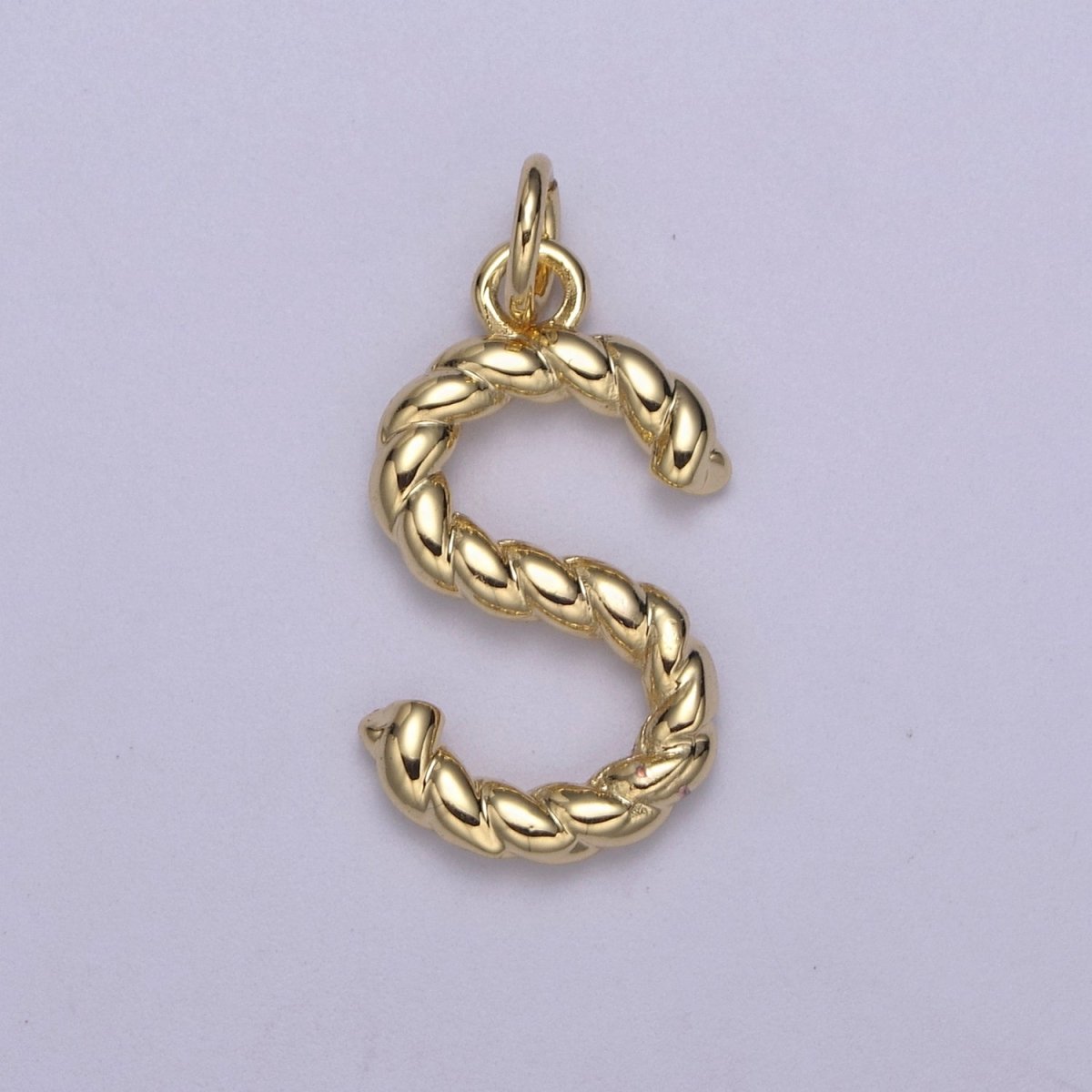 Dainty 14k Gold Filled Tiny Twisted Initial, Letter Alphabet Rope charms Mini Gold Pendant Charm for Personalized Necklace Bracelet Earring Add on A-351~A-363