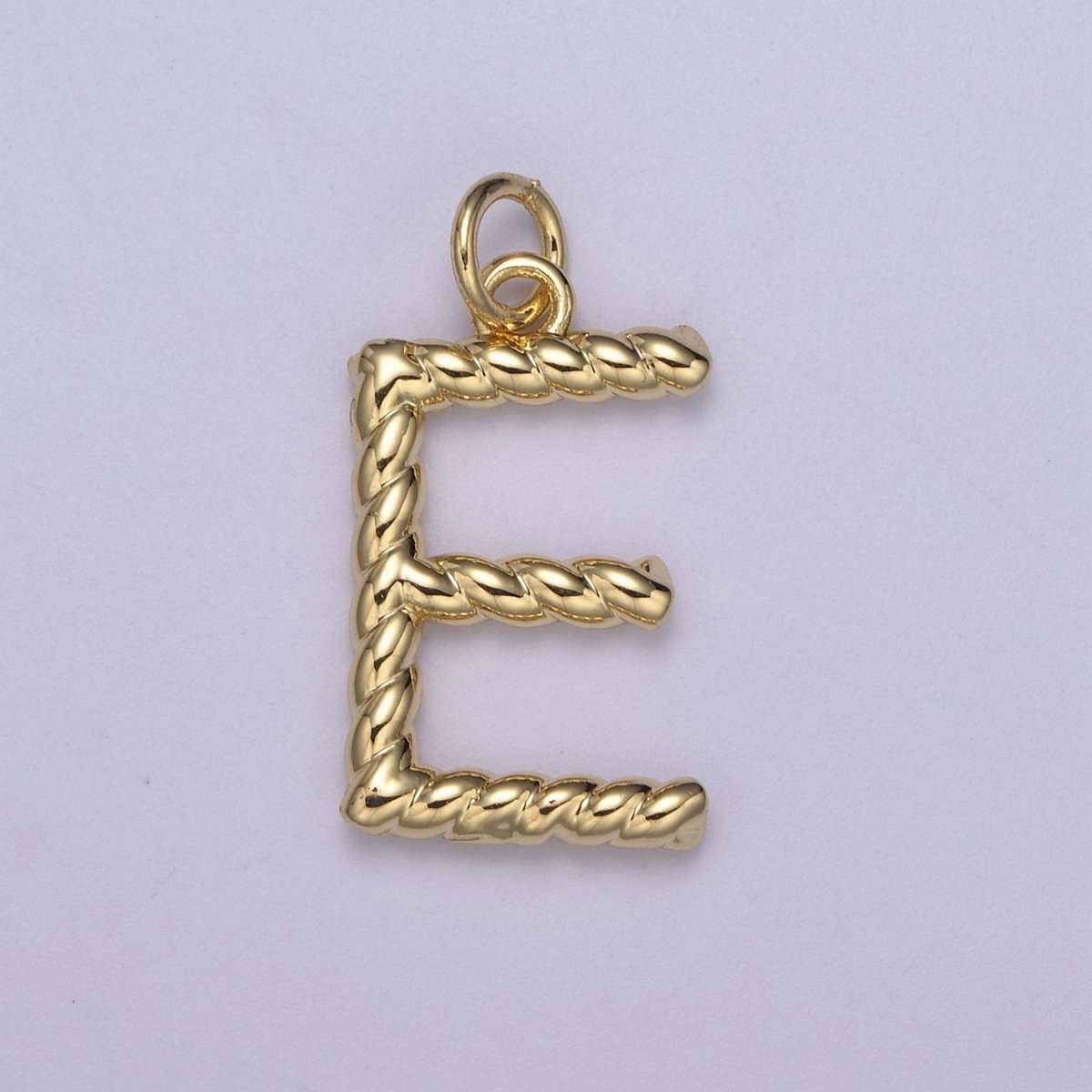 Dainty 14k Gold Filled Tiny Twisted Initial, Letter Alphabet Rope charms Mini Gold Pendant Charm for Personalized Necklace Bracelet Earring Add on A-351~A-363