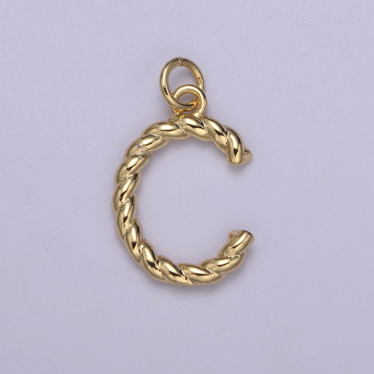 Dainty 14k Gold Filled Tiny Twisted Initial, Letter Alphabet Rope charms Mini Gold Pendant Charm for Personalized Necklace Bracelet Earring Add on A-351~A-363