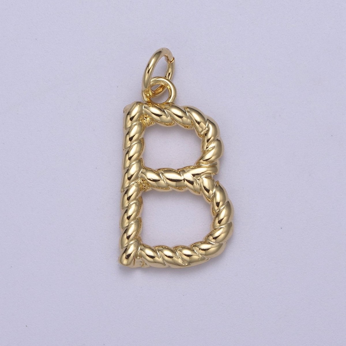 Dainty 14k Gold Filled Tiny Twisted Initial, Letter Alphabet Rope charms Mini Gold Pendant Charm for Personalized Necklace Bracelet Earring Add on A-351~A-363