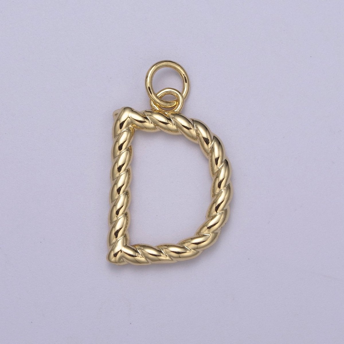 Dainty 14k Gold Filled Tiny Twisted Initial, Letter Alphabet Rope charms Mini Gold Pendant Charm for Personalized Necklace Bracelet Earring Add on A-351~A-363