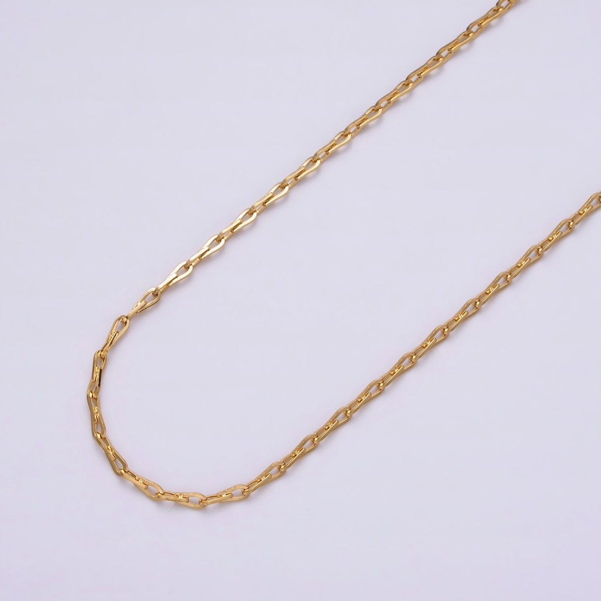 Dainty 16K Gold Filled Ladder Hook Horse Shoe Chain 1.7mm Unfinished chain by Yard Unique Horseshoe Link Chain | ROLL-1267 ROLL-1268 Clearance Pricing