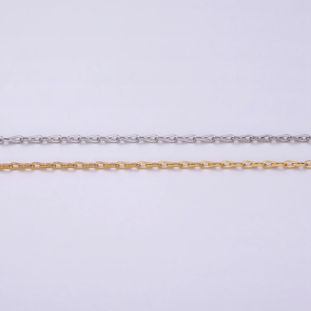 Dainty 16K Gold Filled Ladder Hook Horse Shoe Chain 1.7mm Unfinished chain by Yard Unique Horseshoe Link Chain | ROLL-1267 ROLL-1268 Clearance Pricing