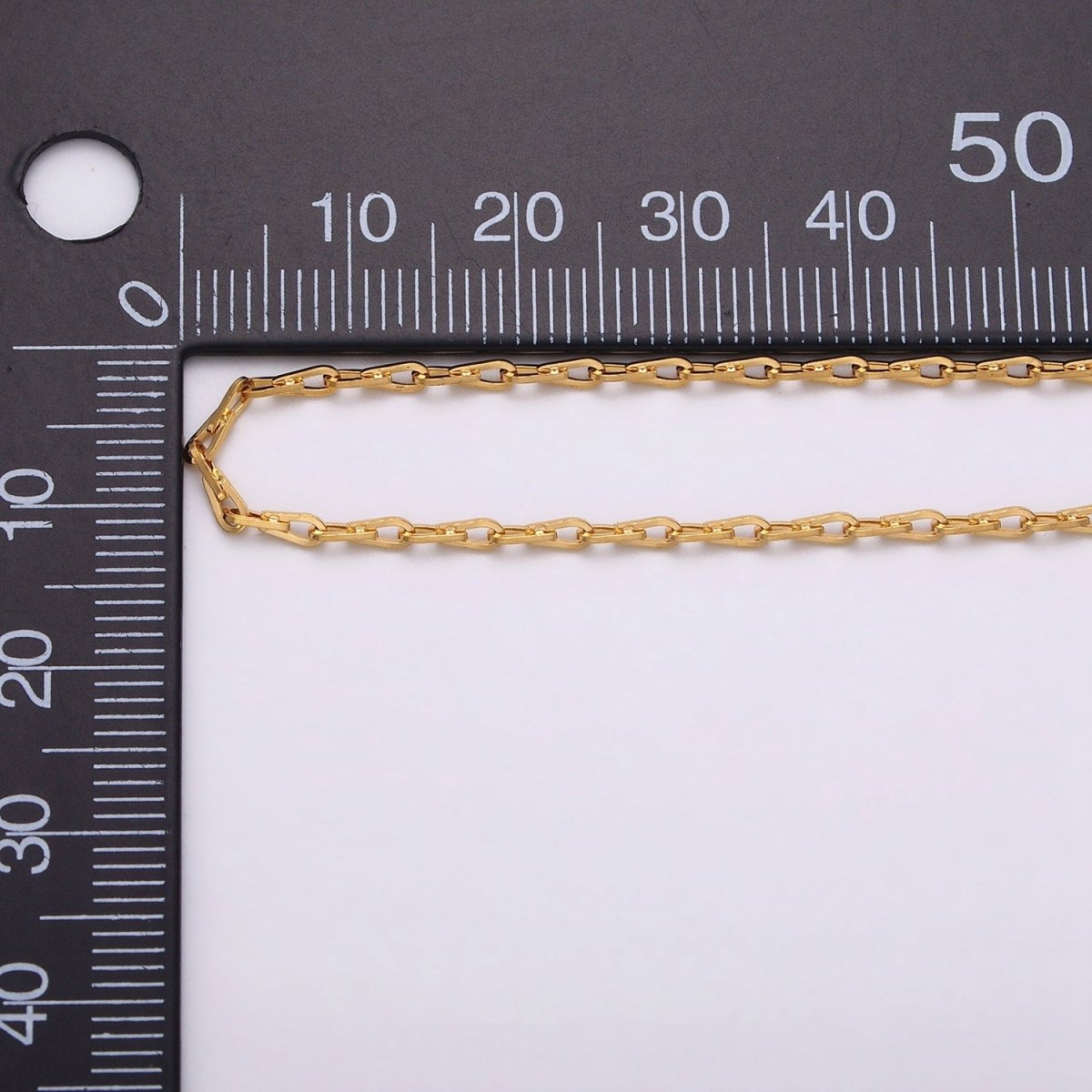 Dainty 16K Gold Filled Ladder Hook Horse Shoe Chain 1.7mm Unfinished chain by Yard Unique Horseshoe Link Chain | ROLL-1267 ROLL-1268 Clearance Pricing