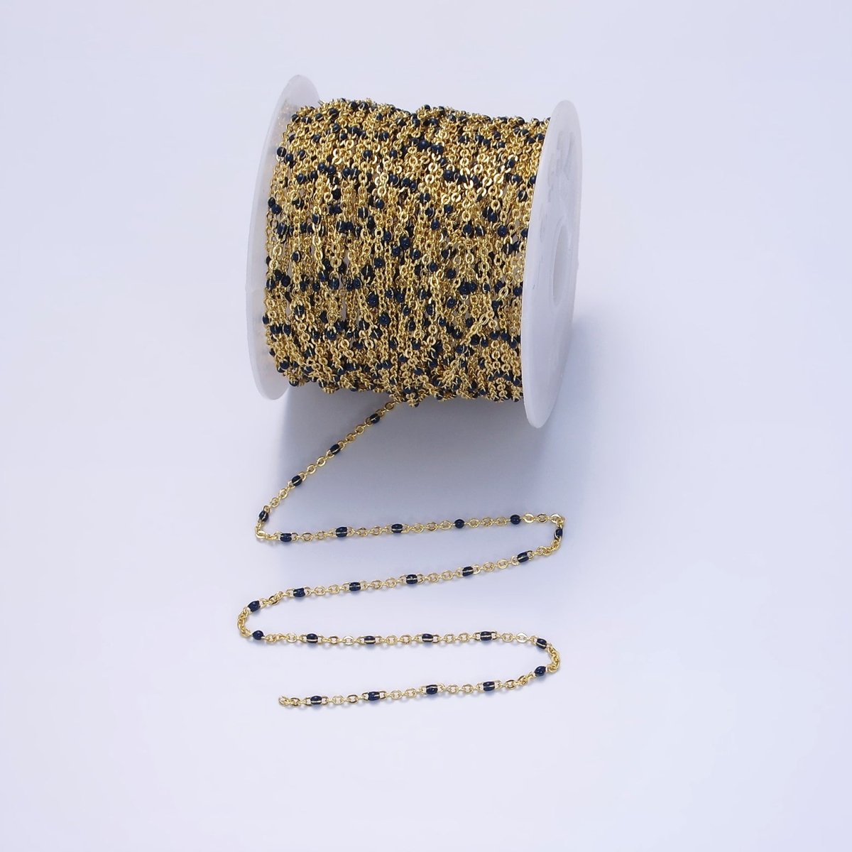 Dainty 16k Gold Filled Satellite Enamel Chain By the Yard Wholesale Unfinished Chain by Yard for Bracelet Necklace Minimalist Jewelry | ROLL-1391 ROLL-1392 ROLL-1393 ROLL-1408