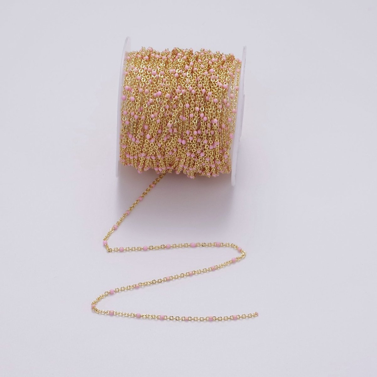 Dainty 16k Gold Filled Satellite Enamel Chain By the Yard Wholesale Unfinished Chain by Yard for Bracelet Necklace Minimalist Jewelry | ROLL-1391 ROLL-1392 ROLL-1393 ROLL-1408