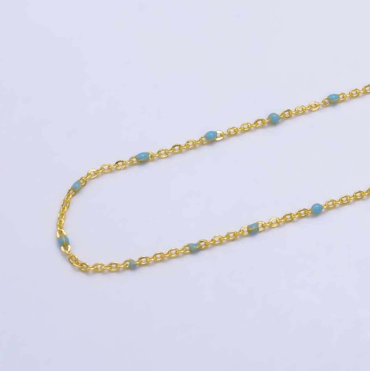 Dainty 16k Gold Filled Satellite Enamel Chain By the Yard Wholesale Unfinished Chain by Yard for Bracelet Necklace Minimalist Jewelry | ROLL-1391 ROLL-1392 ROLL-1393 ROLL-1408
