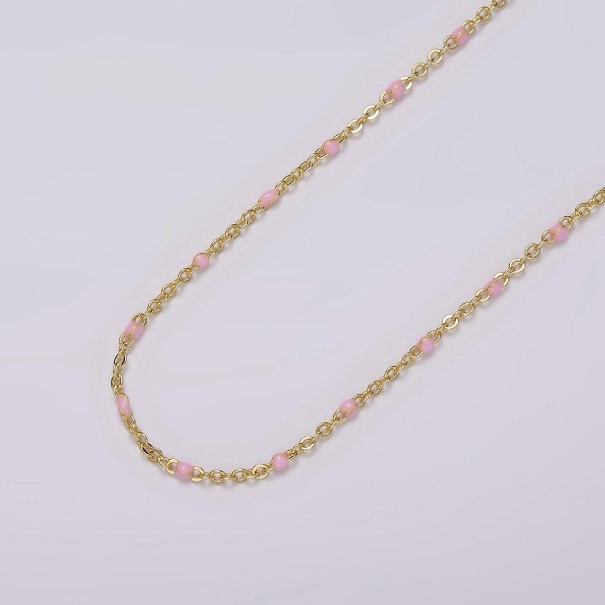 Dainty 16k Gold Filled Satellite Enamel Chain By the Yard Wholesale Unfinished Chain by Yard for Bracelet Necklace Minimalist Jewelry | ROLL-1391 ROLL-1392 ROLL-1393 ROLL-1408
