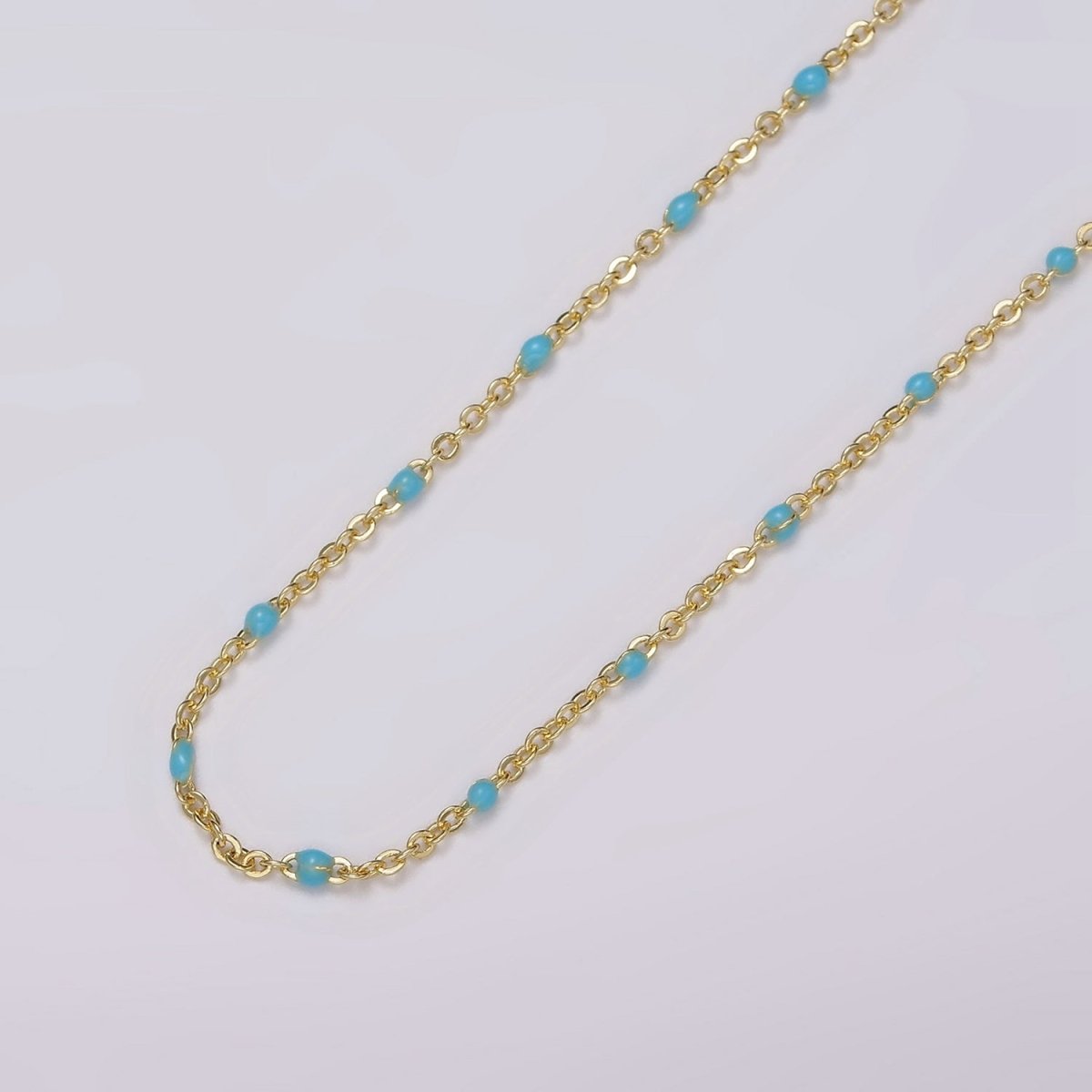 Dainty 16k Gold Filled Satellite Enamel Chain By the Yard Wholesale Unfinished Chain by Yard for Bracelet Necklace Minimalist Jewelry | ROLL-1391 ROLL-1392 ROLL-1393 ROLL-1408