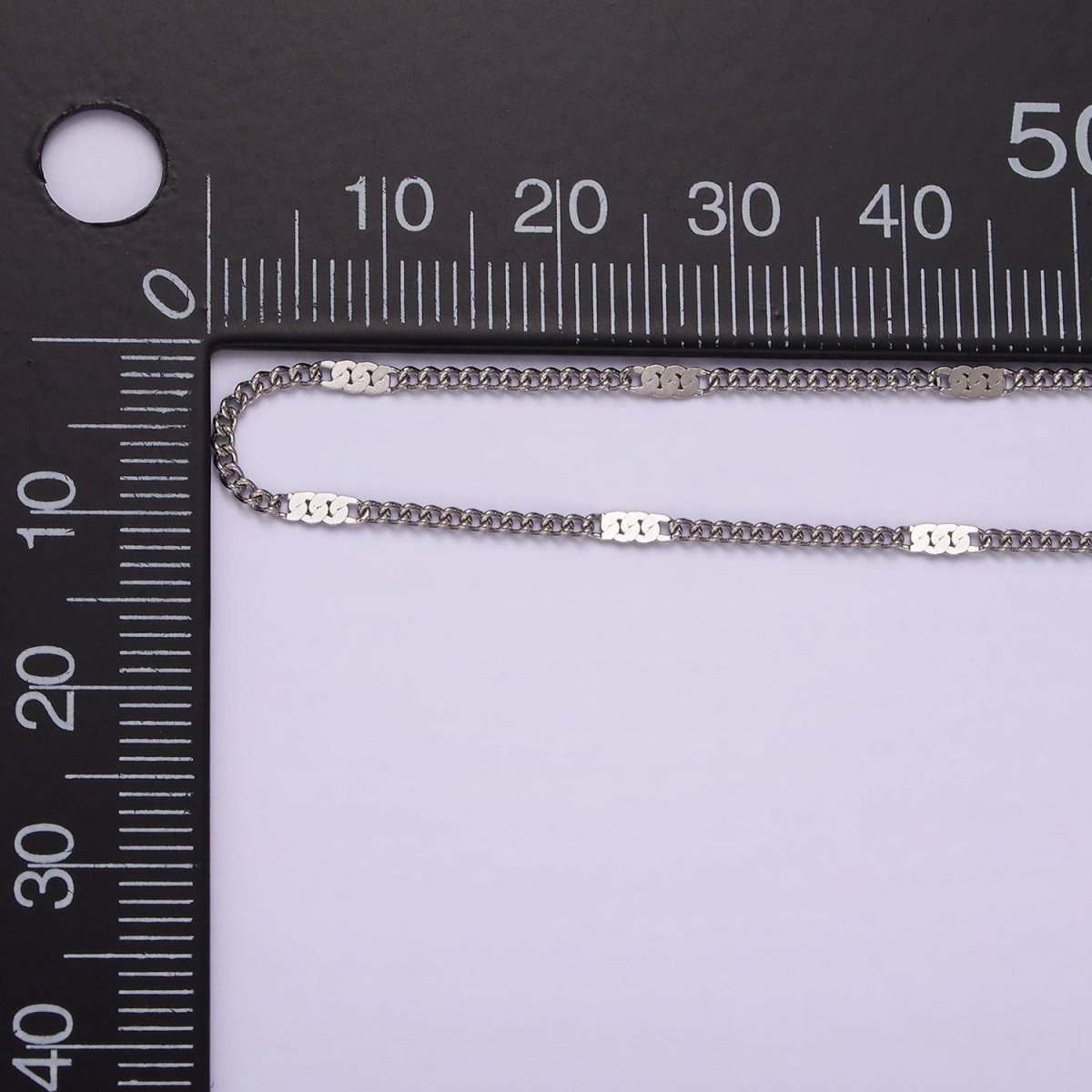 Dainty 18 inch Stainless Steel Curb chain Necklace 1.8mm width Unique Satellite Link Chain | WA-2391 - DLUXCA