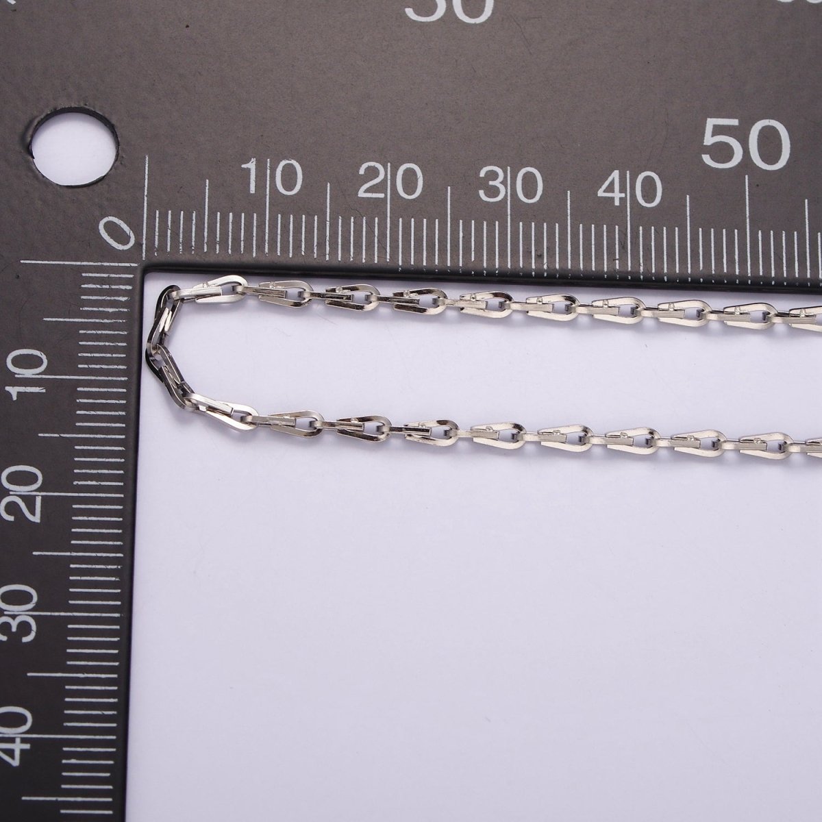 Dainty 18 inch Stainless Steel Horse shoe Barleycorn chain Necklace 2.1mm width Unique Horseshoe Link Chain | WA-2389 Clearance Pricing - DLUXCA