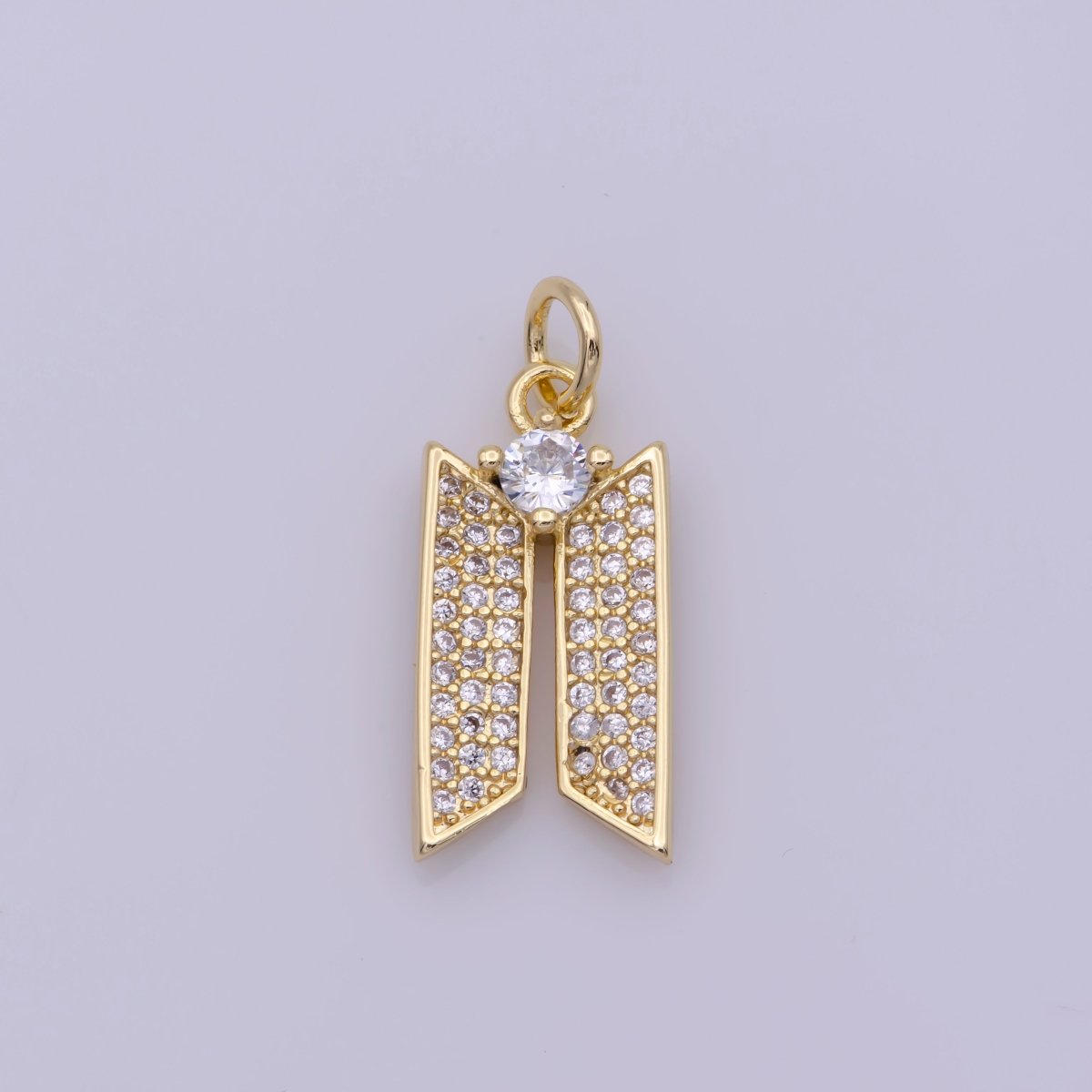 Dainty 18K Gold Filled Dangle Cz Charm N-200 - DLUXCA