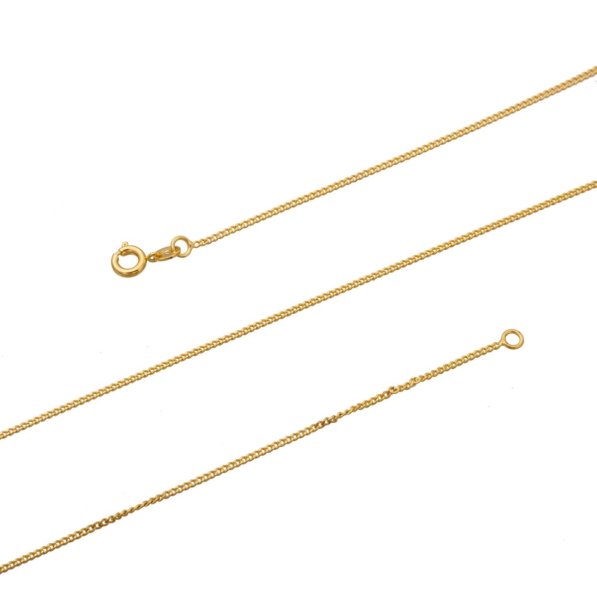 Dainty 1mm Mini Cuban Miami Curb 23.5 Inch Layering Chain Necklace | WA-206 Clearance Pricing - DLUXCA