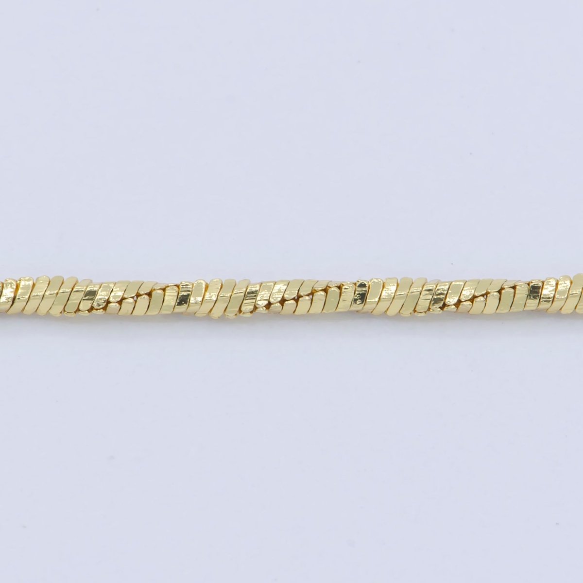 Dainty 1mm Twisted Omega Snake 18 Inch Layering Chain Necklace | WA-198 Clearance Pricing - DLUXCA