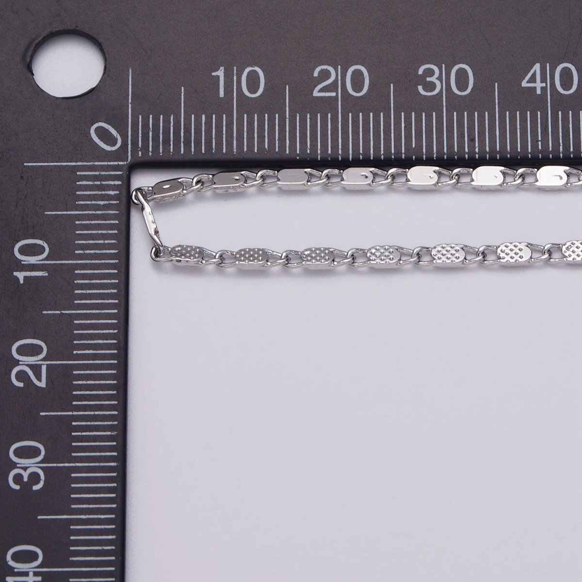 Dainty 2.2mm Width Silver Scroll Mariner Anchor Unfinished Chain by Yard | ROLL-1343 Clearance Pricing - DLUXCA