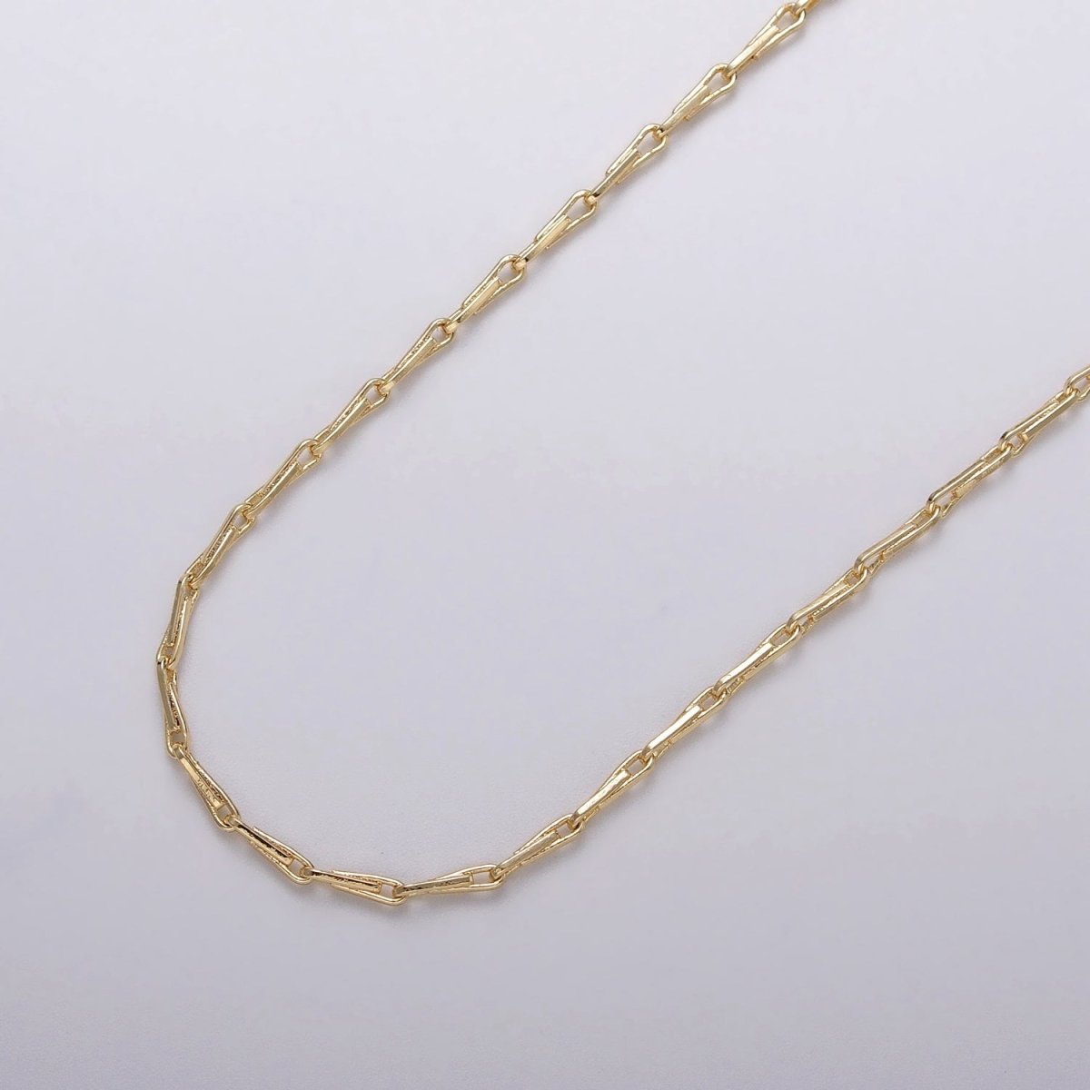 Dainty 24K Gold Filled 1.5mm Barleycorn Unfinished Chain by Yard in Gold & Silver | ROLL-1060, ROLL-1088 Clearance Pricing