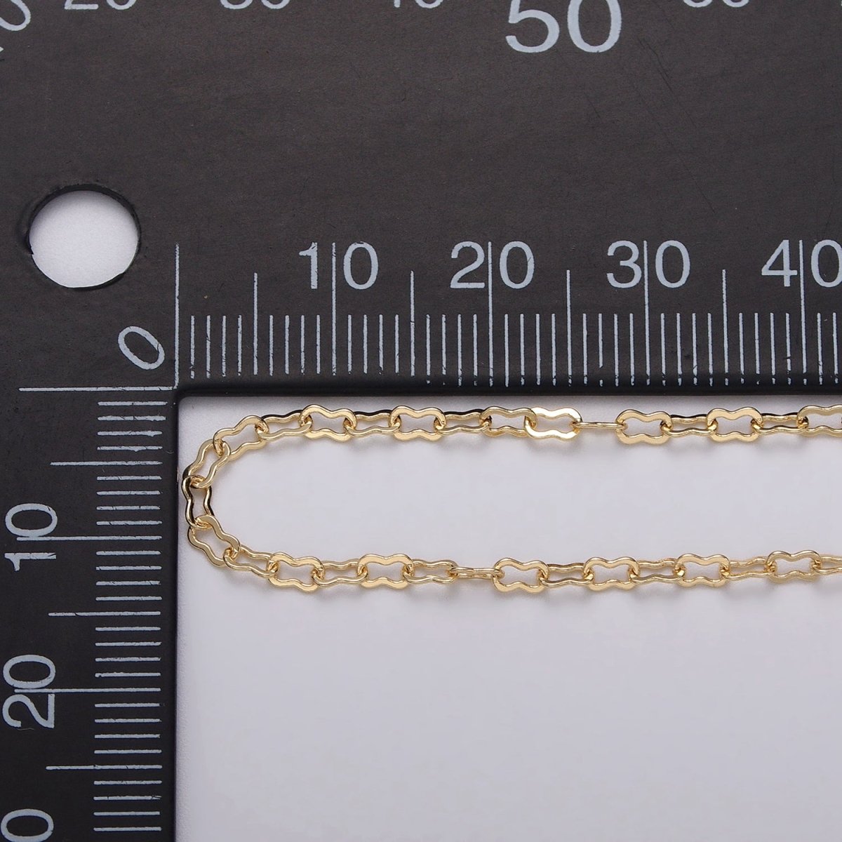 Dainty 24k Gold Filled 2.2mm Figure Eight Unfinished Chain by Yard in Gold & Silver | ROLL-1041, ROLL-1114 Clearance Pricing