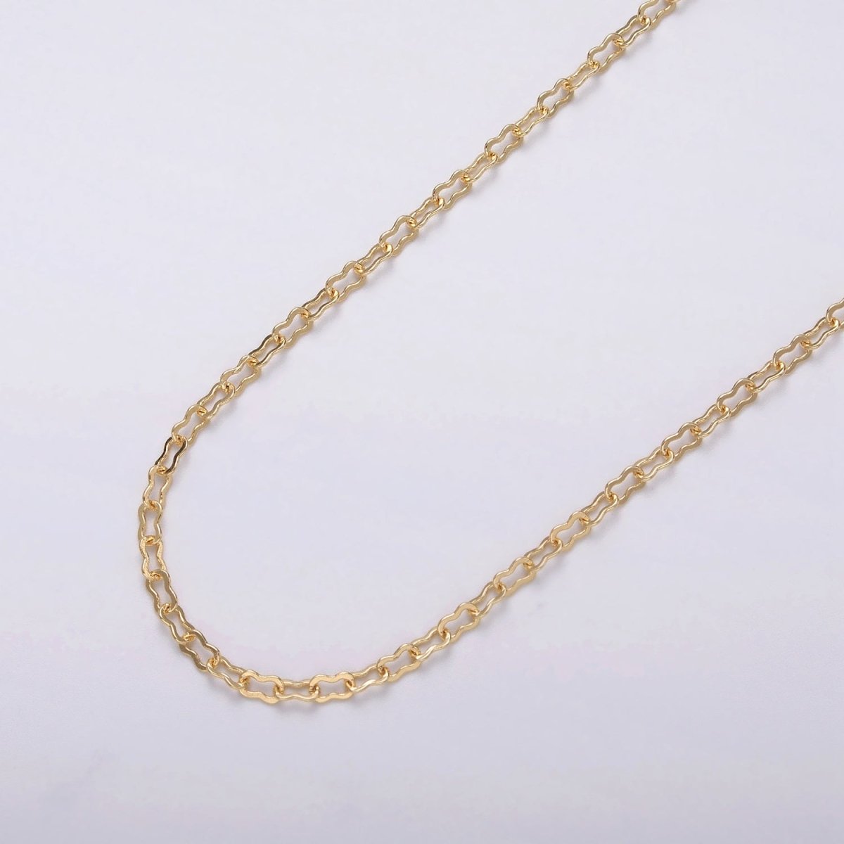 Dainty 24k Gold Filled 2.2mm Figure Eight Unfinished Chain by Yard in Gold & Silver | ROLL-1041, ROLL-1114 Clearance Pricing