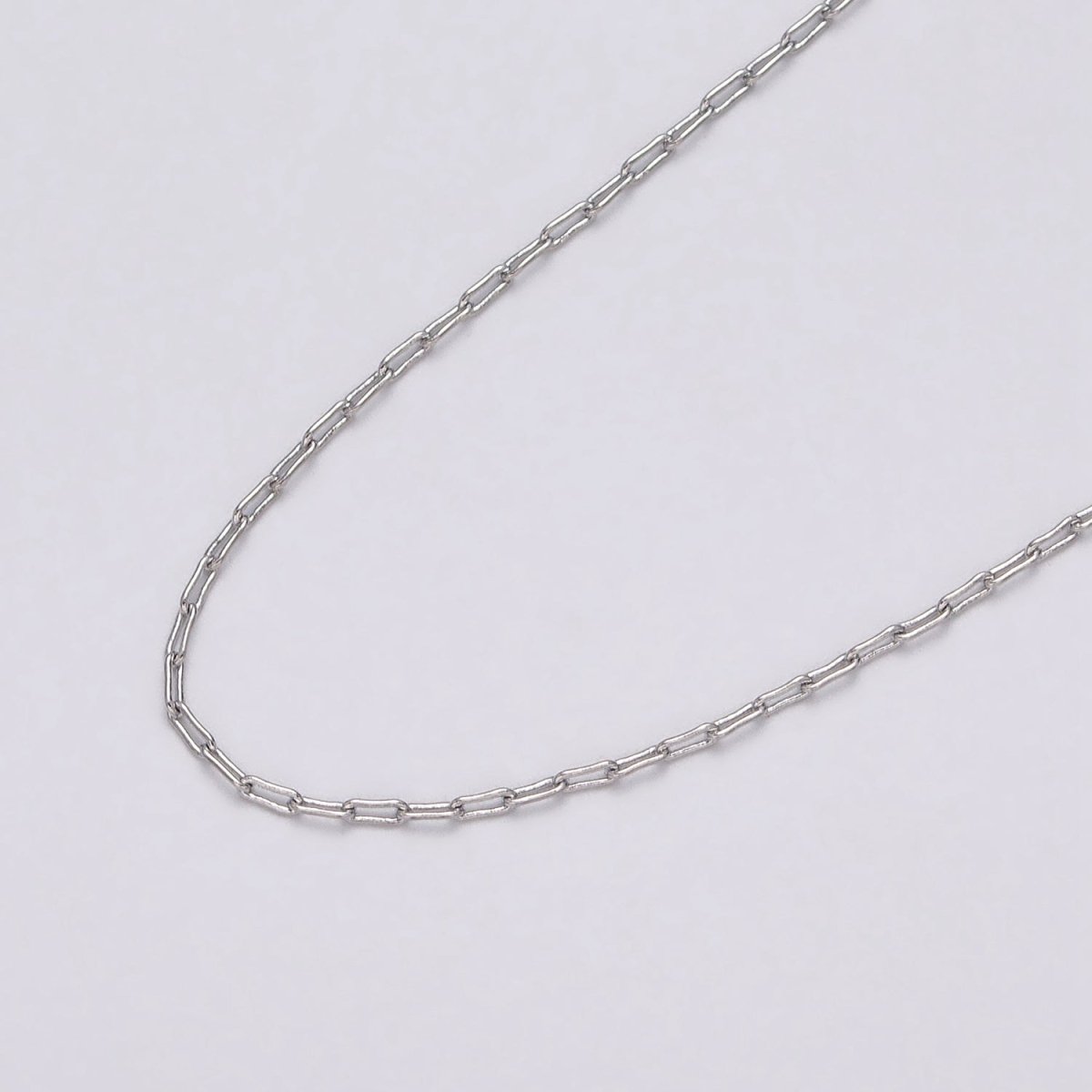 Dainty 16K Gold Filled Boxy Paperclip Unfinished Chain by Yard in Gold & Silver | ROLL-1037, ROLL-1094