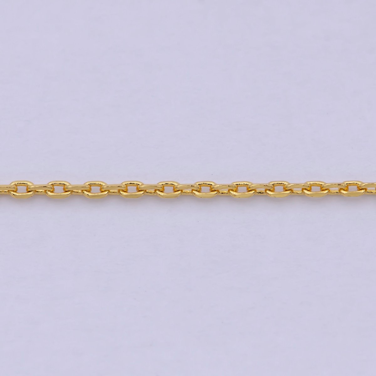 Dainty 24K Gold Filled Cable Chain Necklace 17.5 inch for Woman Jewelry | WA-806 Clearance Pricing - DLUXCA