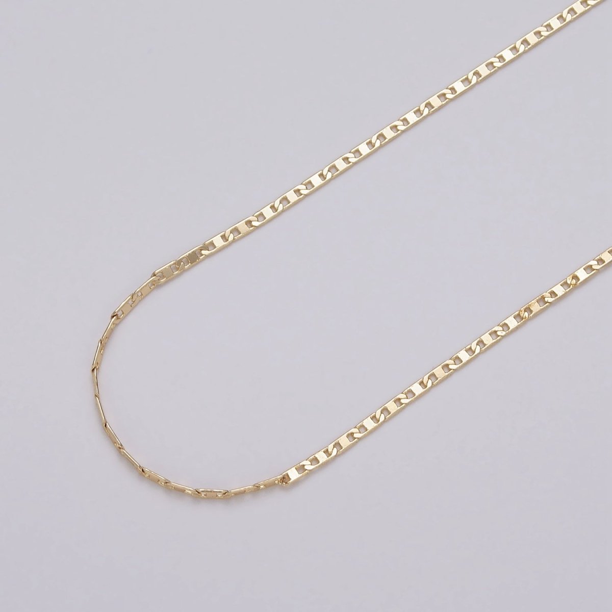 Dainty 24k Gold Filled Mariner Anchor Unfinished  1.5mm Width Chain by Yard in Gold & Silver | ROLL-1043, ROLL-1086 Clearance Pricing
