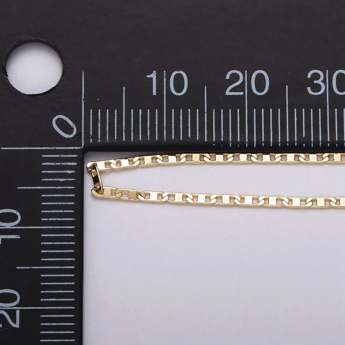 Dainty 24k Gold Filled Mariner Anchor Unfinished  1.5mm Width Chain by Yard in Gold & Silver | ROLL-1043, ROLL-1086 Clearance Pricing