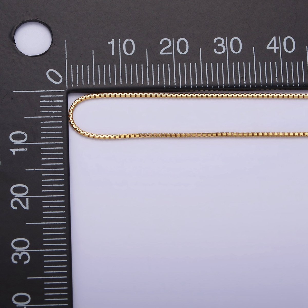 Dainty 24K Gold Vermeil Box Chain Necklace 925 Sterling Silver Necklace Chain w/ Heavy 24K Gold Plated 15.35 inch + 2 inch extender | WA-1982 Clearance Pricing - DLUXCA