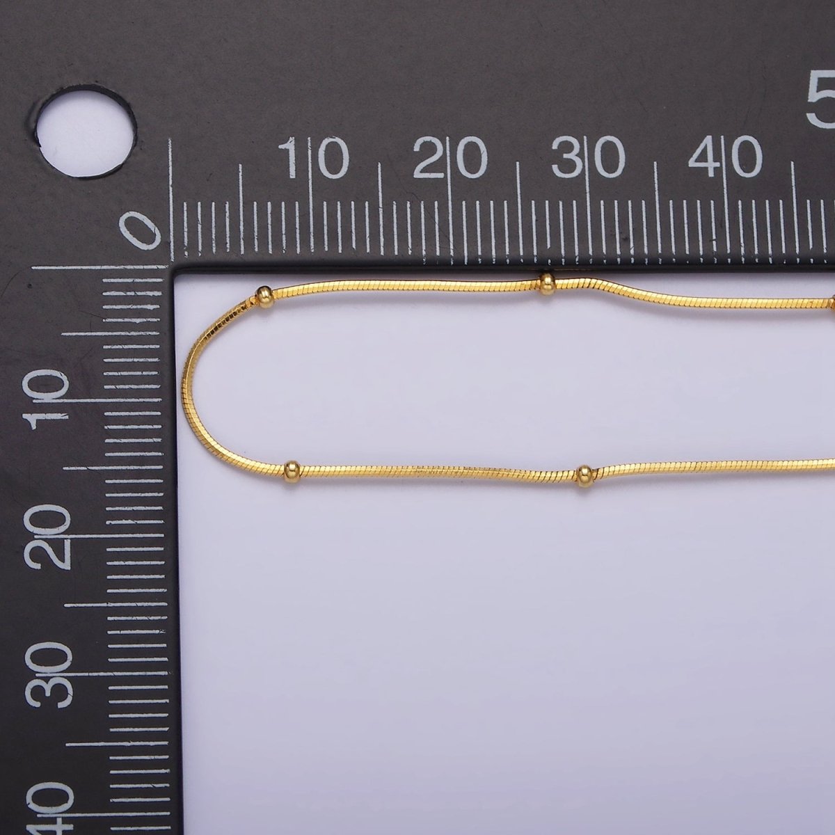 Dainty 24K Gold Vermeil Satellite Chain Necklace 925 Sterling Silver Snake Necklace Chain w/ Heavy 24K Gold Plated 15.35 inch + 2 inch extender | WA-1983 Clearance Pricing