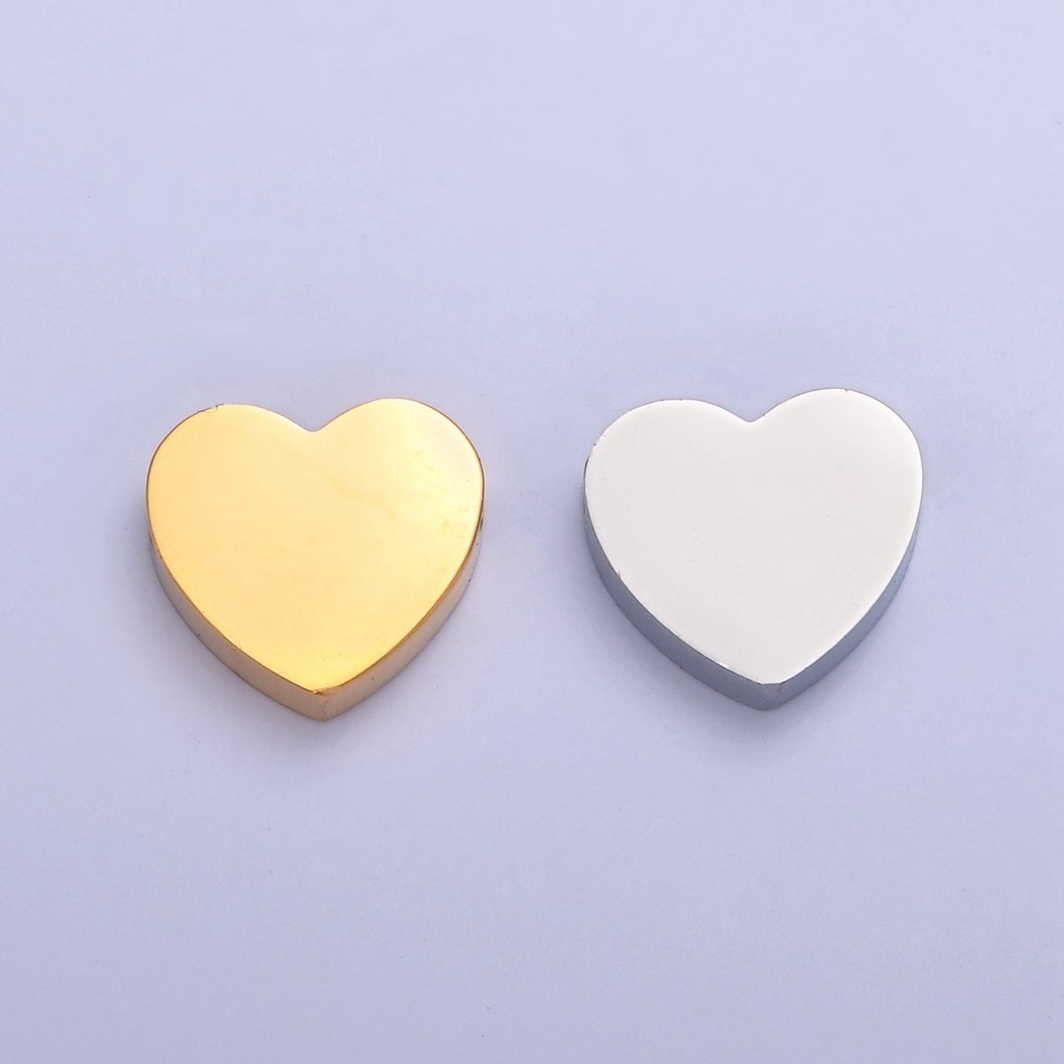 Dainty 9.7x10.6mm Stainless Steel Heart Bead, Jewelry Component For Jewelry Making, W-849 W-850