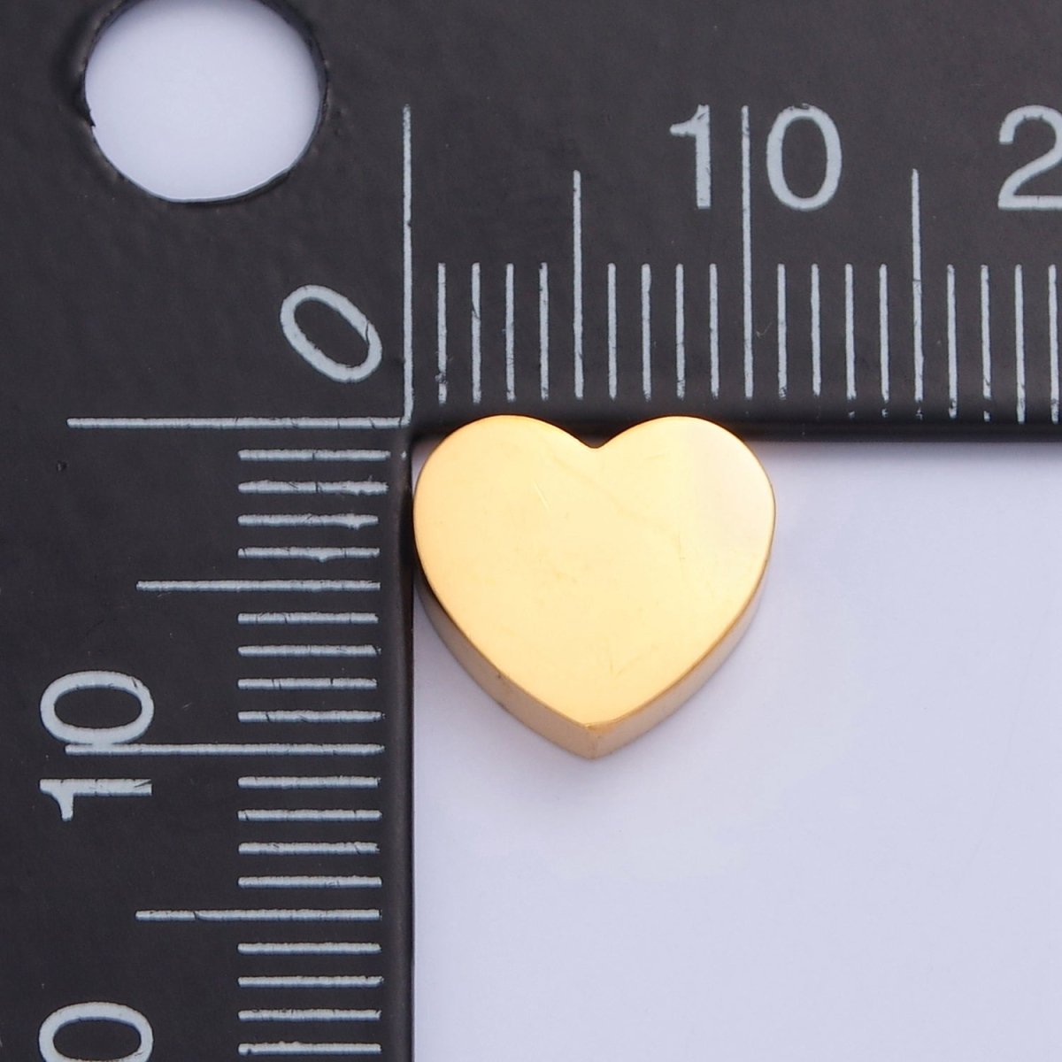 Dainty 9.7x10.6mm Stainless Steel Heart Bead, Jewelry Component For Jewelry Making, W-849 W-850
