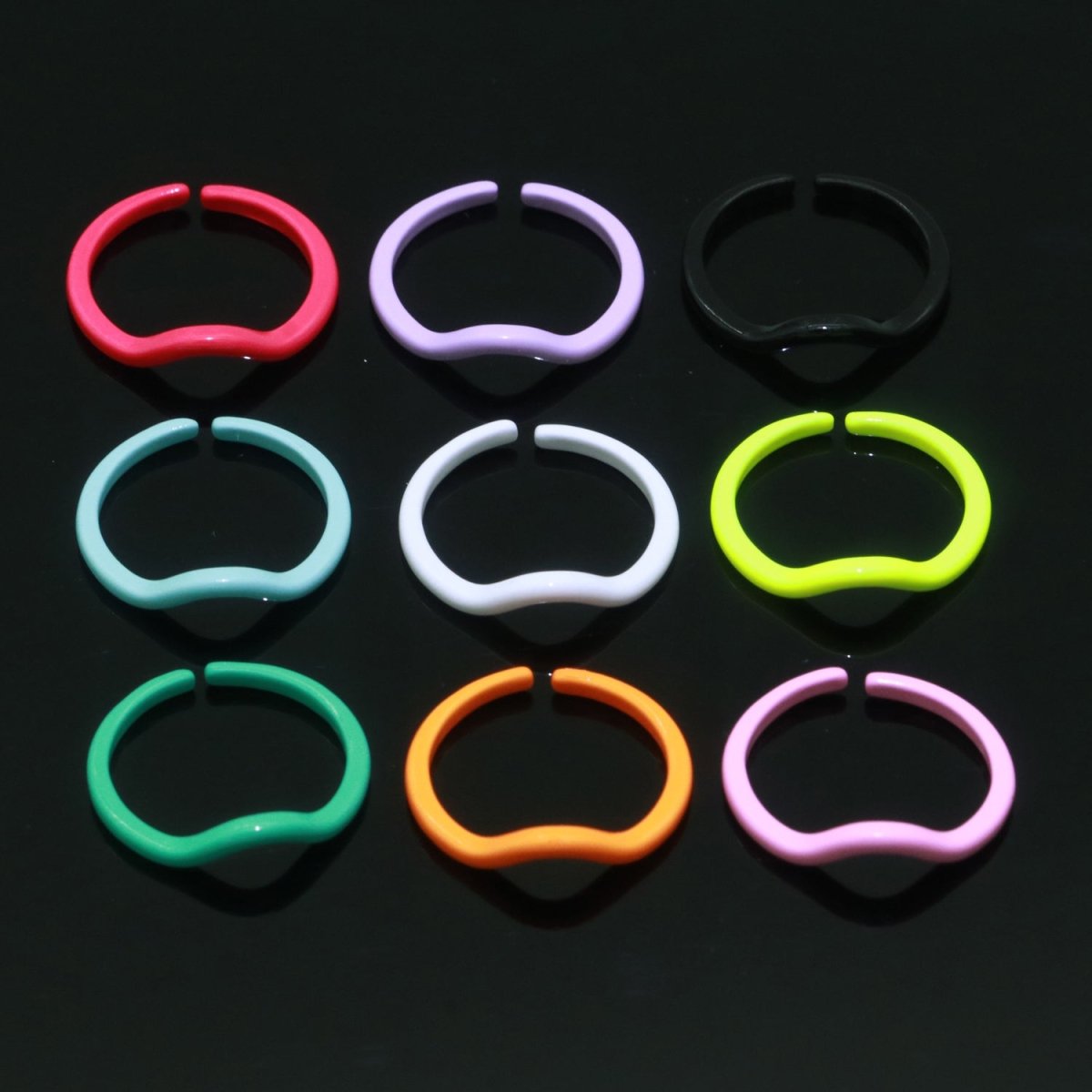 Dainty Acrylic Ring Set - Fashion Resin Acrylic Ring set - Funky Rings - Gift for Her Everyday Y2K Jewelry