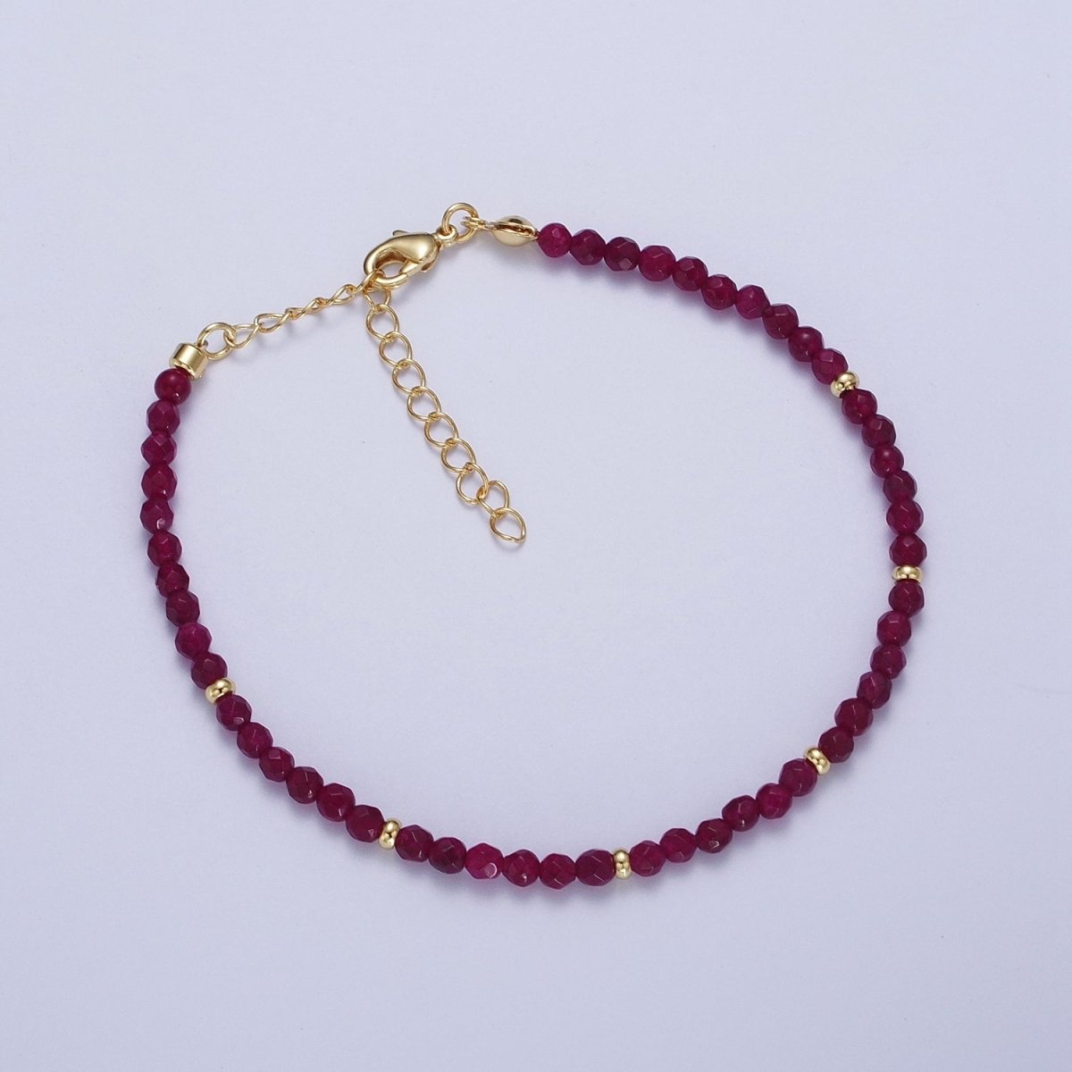 Dainty Beaded Bracelet Tourmaline, Amazonite, Ruby, Amethyst, Moonstone Jewelry Handmade Jewelry | WA-1221 WA-1222 WA-1238 WA-1239 WA-1240 Clearance Pricing